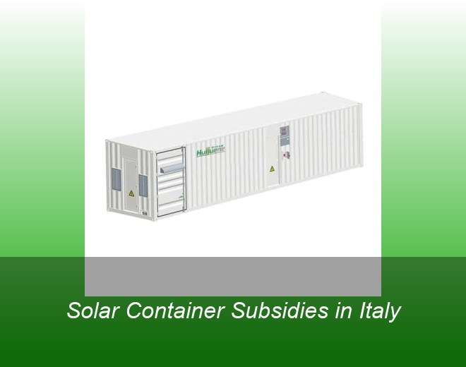 Solar Container Subsidies in Italy